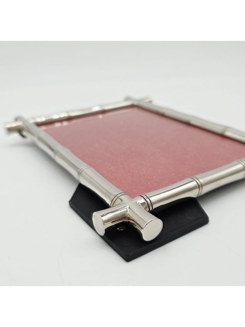 Pottery Barn Bamboo-Style Silver Metal Picture Frame Tabletop Display 5x6 - Picture 10 of 10